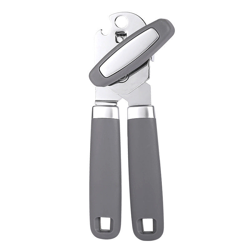 Stainless Steel Can Opener with Ergonomic Handle – Multifunctional Kitchen Tool