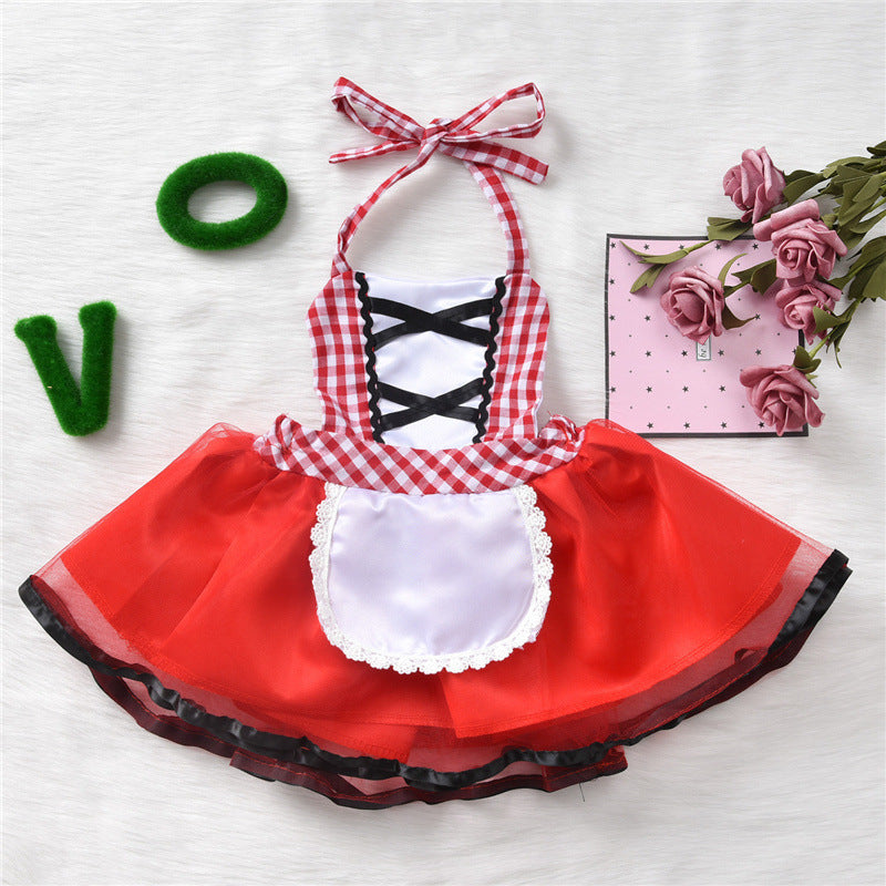 Kids Little Red Riding Hood Halloween Costume – Red Cape & Dress Outfit