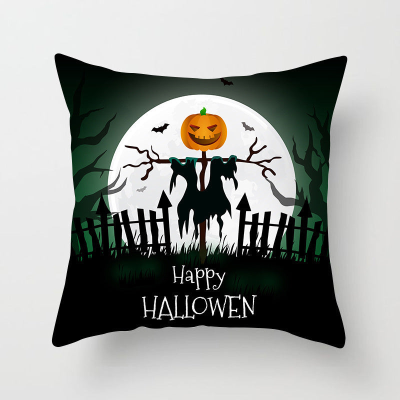 Halloween Pumpkin Pillowcase 45x45cm – Spooky Home Decor Cushion Cover