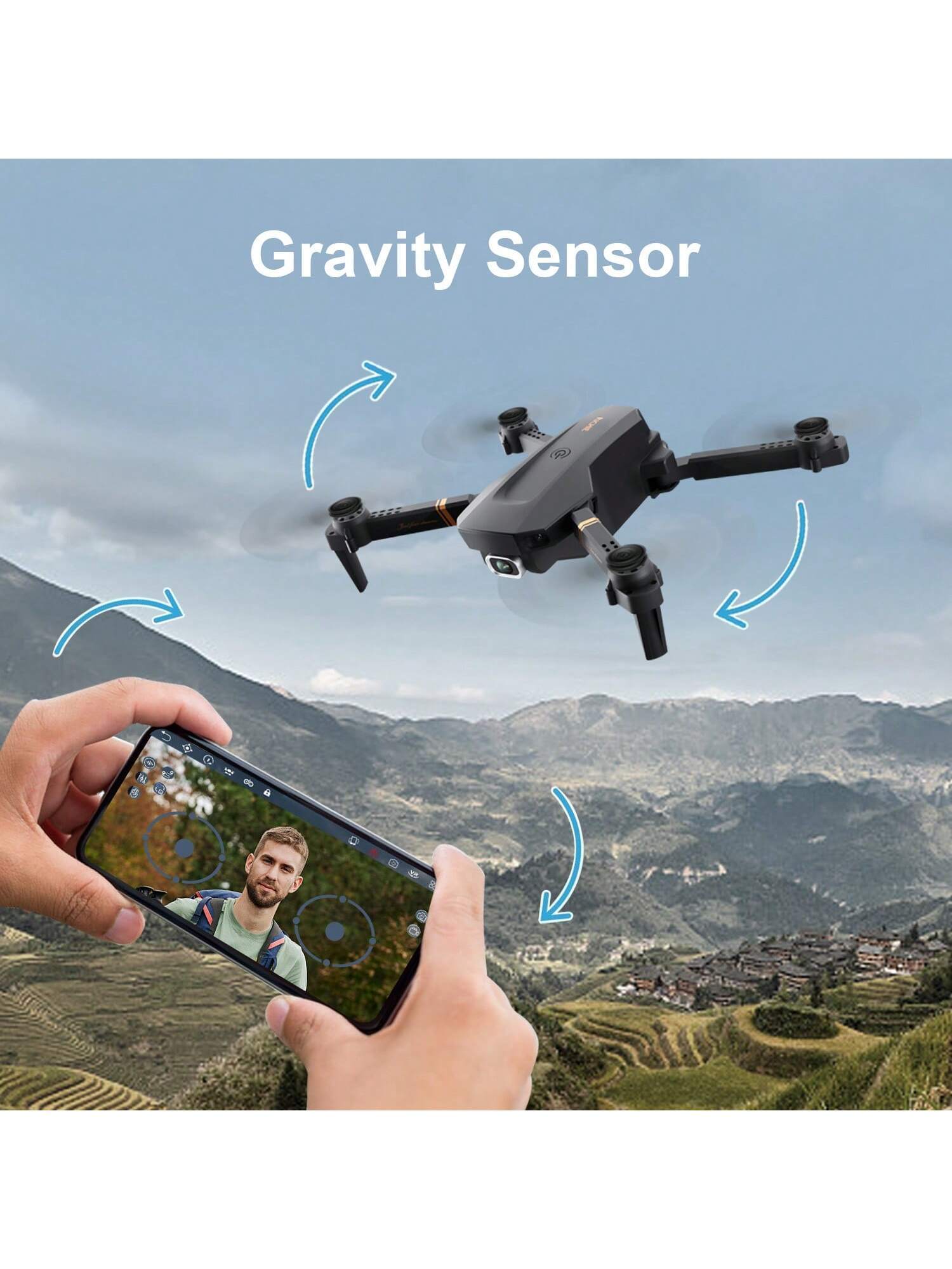 Foldable Mini Drone With Camera 4K 1080P HD Drone ,3 Batteries,Drones For Adults Kids,Remote-controlled Quadcopter for Adult & Kids