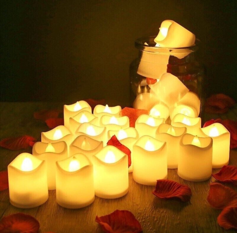 24PCS Led Tea Lights Candles - LED FLAMELESS Battery Operated Wedding & Party Decor
