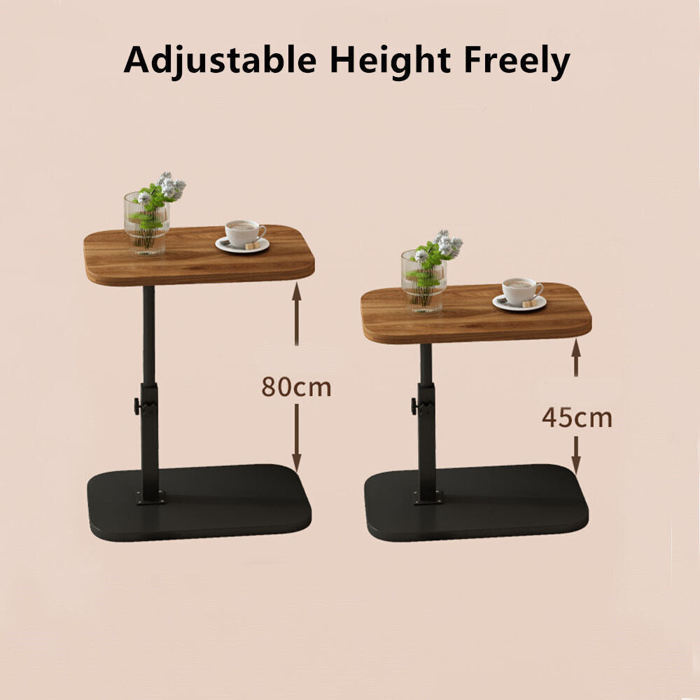 Adjustable C-Shaped Sofa Side Table – Modern Coffee & Laptop Table for Living Room