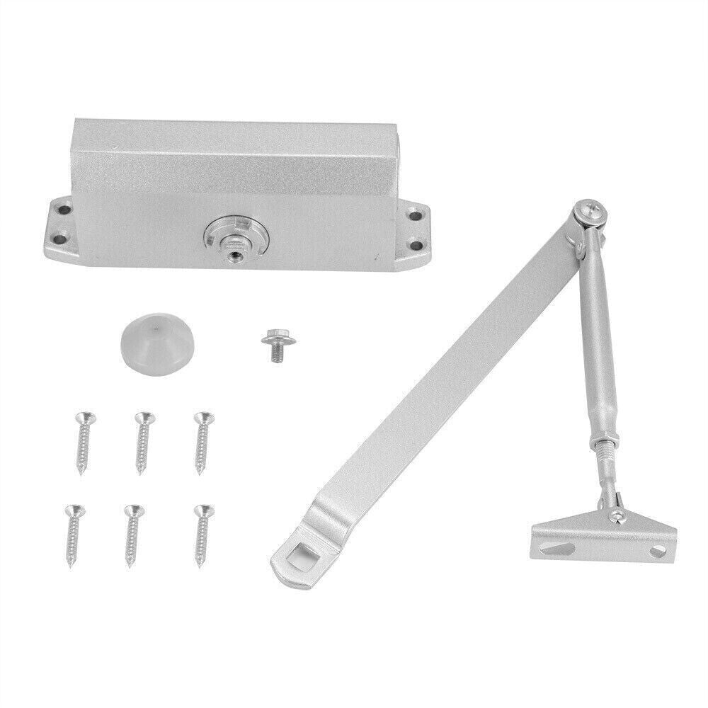 Heavy Duty Overhead Door Closer - Fire Rated Adjustable Closer for 25-45Kg Doors, Soft Closing