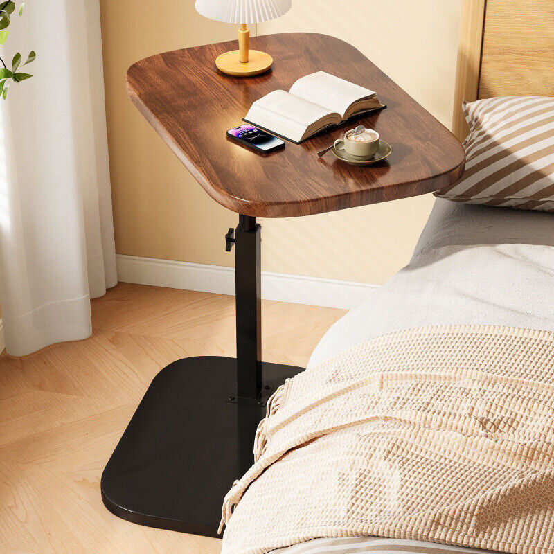 Adjustable C-Shaped Sofa Side Table – Modern Coffee & Laptop Table for Living Room
