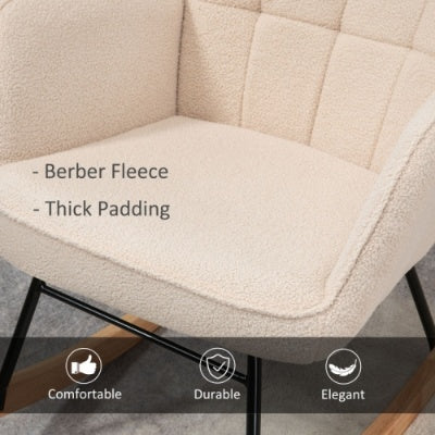 Modern Rocking Chair with Cushion – Cozy Living Room & Nursery Armchair