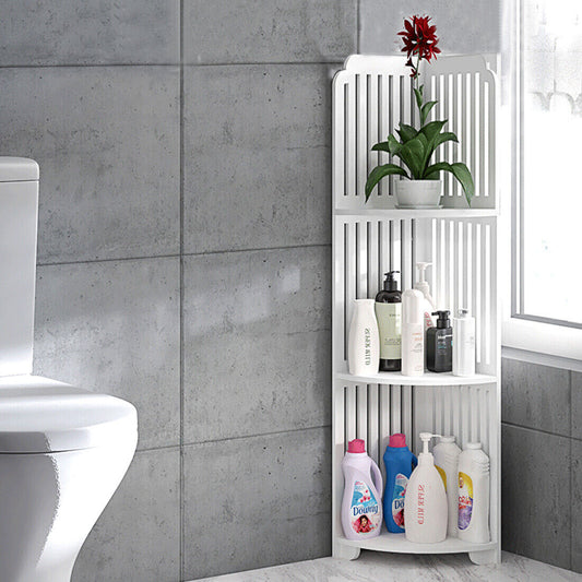 3 Tier Corner Shower Caddy Rack - Slim Bathroom Organiser Shelf (UK Stok)