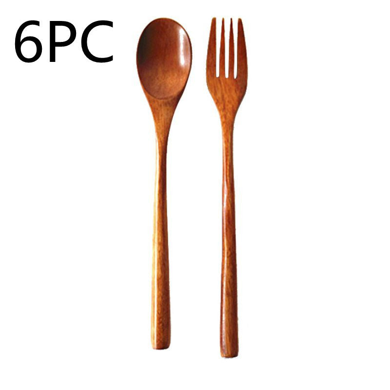 Wooden Cooking Utensils Set – Spoons & Forks for Kitchen Use