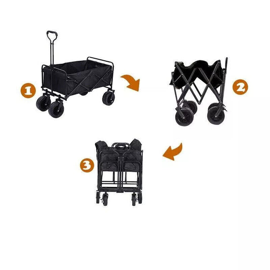 Foldable Outdoor Trolley Cart - Heavy-duty for Garden, beach & Camping (UK Stock)