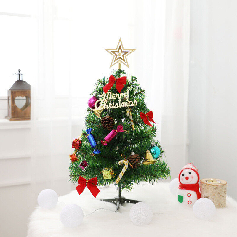 60cm Tabletop Christmas Tree - Artificial Mini Tree with Led Lights
