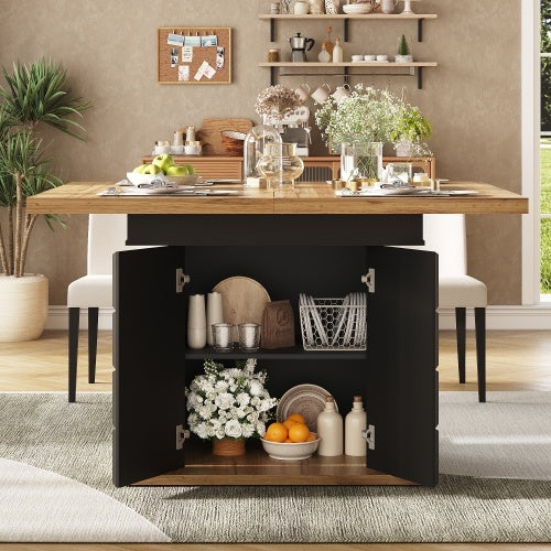 Telescopic Extendable Dining Table – Modern Foldable Kitchen Table for 4–6 People