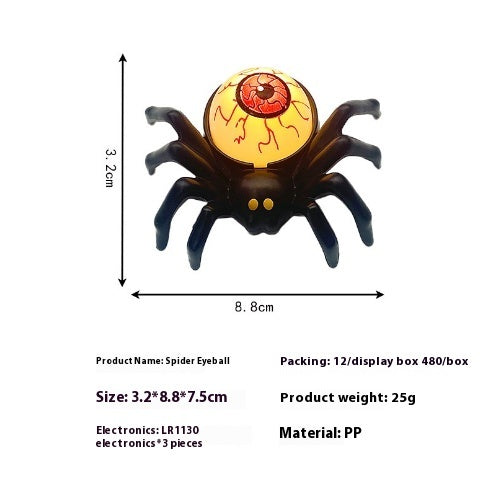 Halloween Spider Candle Holder – Scary Candlestick Decoration with Eyeball Candle