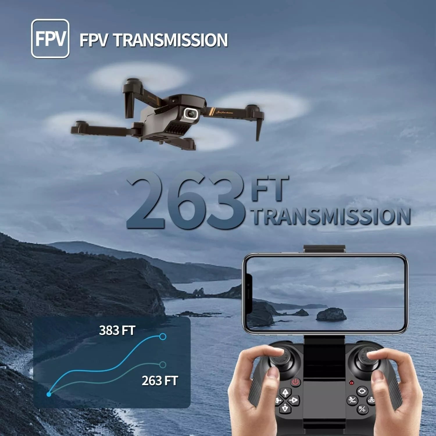 Foldable Mini Drone With Camera 4K 1080P HD Drone ,3 Batteries,Drones For Adults Kids,Remote-controlled Quadcopter for Adult & Kids