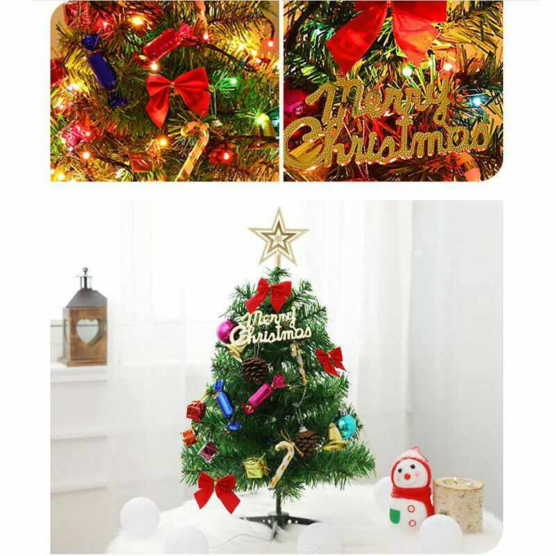 60cm Tabletop Christmas Tree - Artificial Mini Tree with Led Lights