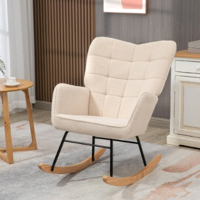 Modern Rocking Chair with Cushion – Cozy Living Room & Nursery Armchair