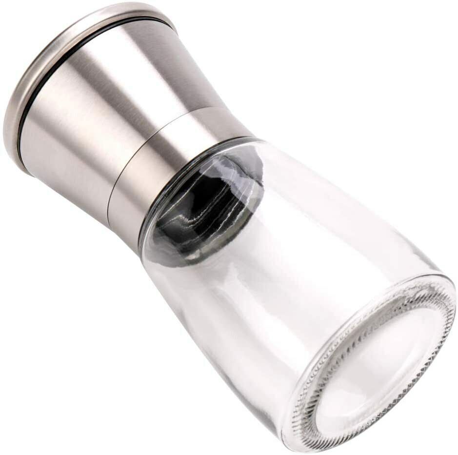 2x Pepper And Salt Grinder Set Mill Adjustable Stainless Steel Shaker Coarse