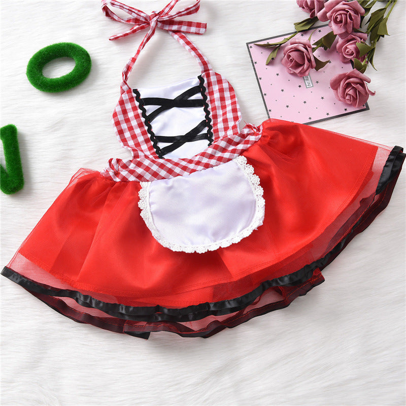 Kids Little Red Riding Hood Halloween Costume – Red Cape & Dress Outfit