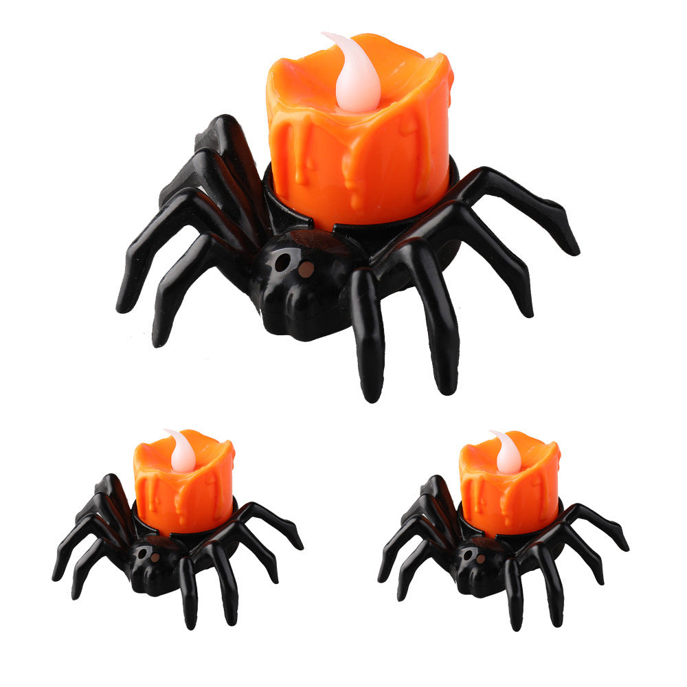 Halloween Spider Candle Holder – Scary Candlestick Decoration with Eyeball Candle