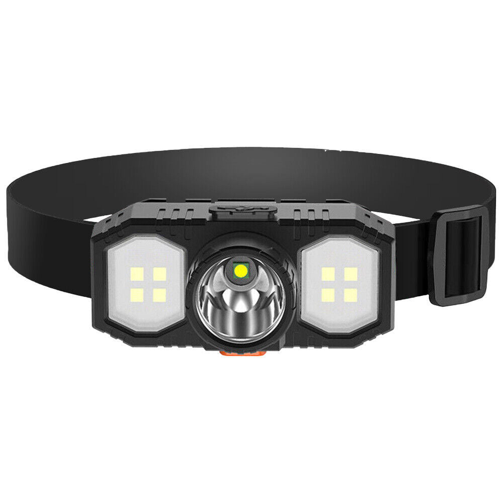 LED Head Torch - USB Rechargeable Waterproof Headlamp for Camping, Hiking & Work (UK Stock)