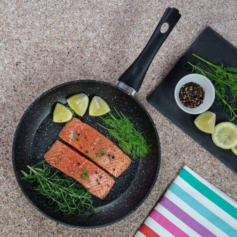 Non-Stick Black Frying Pan with Ceramic Coating – Suitable for Gas & Induction