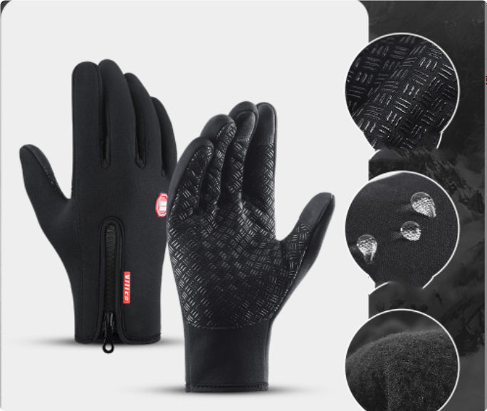 Winter Touchscreen Gloves - Waterproof & Windproof Fleece Gloves for Biking, Hiking and Outdoor Sports