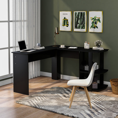 Black L-Shaped Desk
