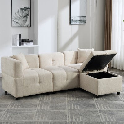 Beige L Sofa