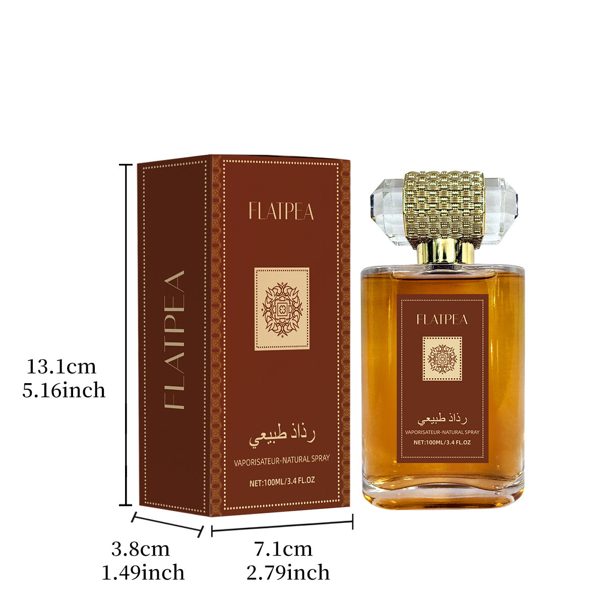 Arabian Sandalwood Perfume 100ml – Alcohol-Free Middle Eastern Luxury Fragrance