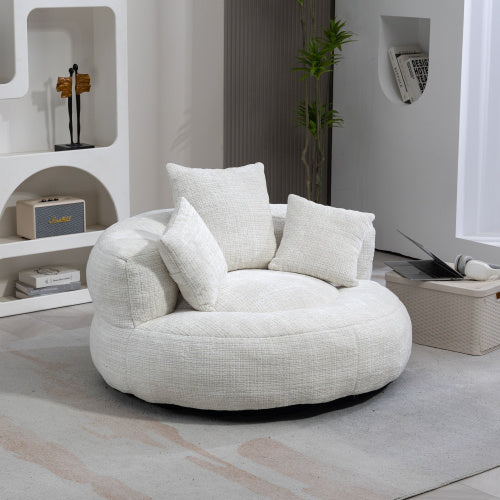 Large Lazy Sofa Chair – Modern Bean Bag Lounger with Cushions for Living Room